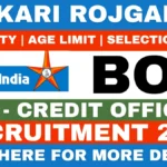 Bank of India Credit Officer Recruitment 2026