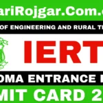 IERT Entrance Exam Admit Card 2026
