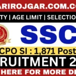 SSC CPO SI Recruitment 2026