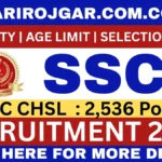 SSC CHSL Recruitment 2026