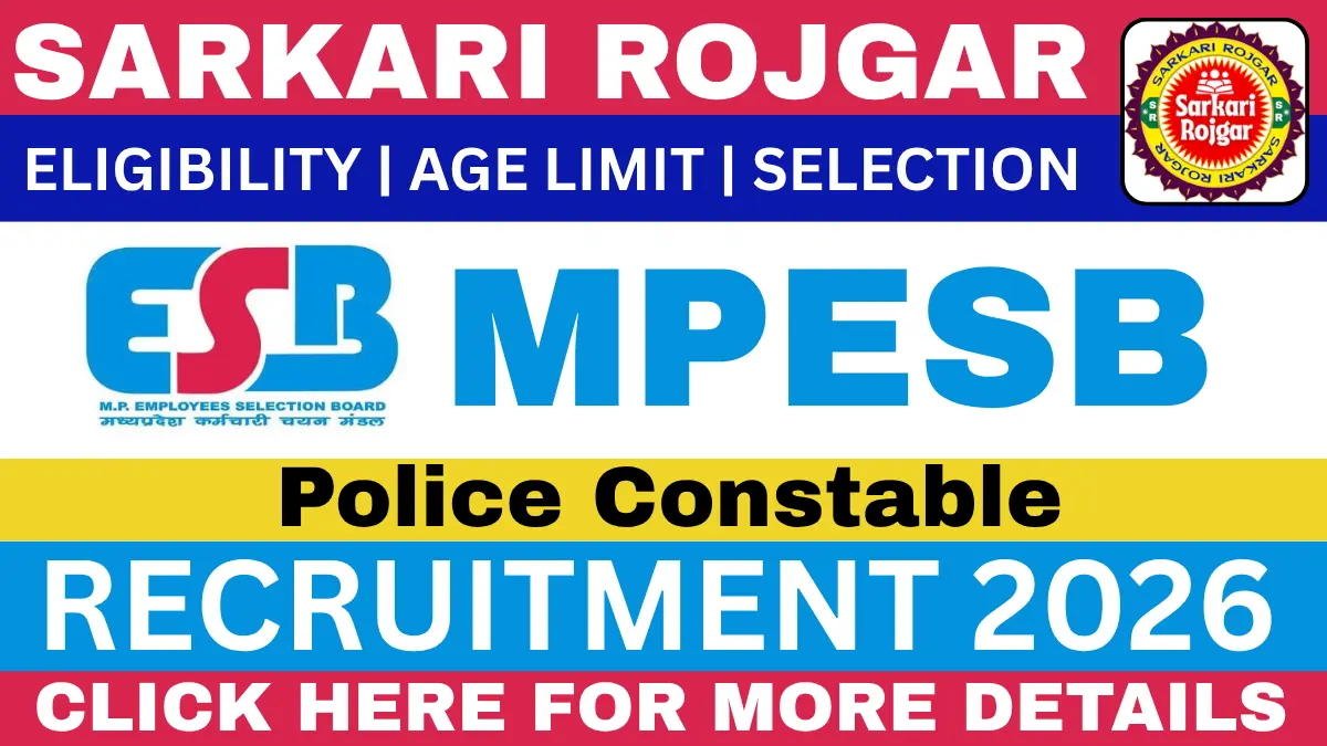MP Police Constable Recruitment 2026