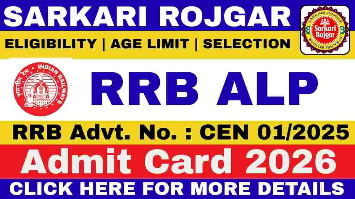 RRB ALP CBAT Admit Card 2026