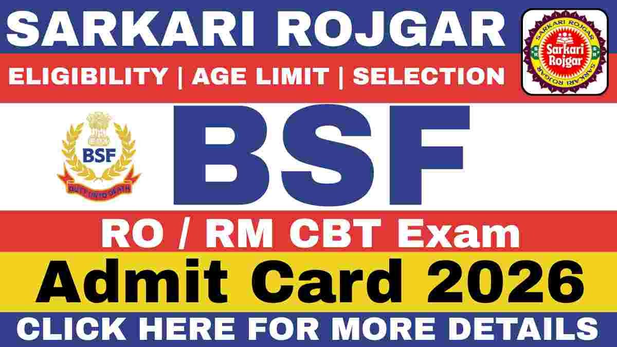 BSF Head Constable RO RM Admit Card 2026