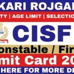 CISF Constable / Fire Admit Card 2026
