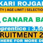 Canara Bank Apprentice Recruitment 2026
