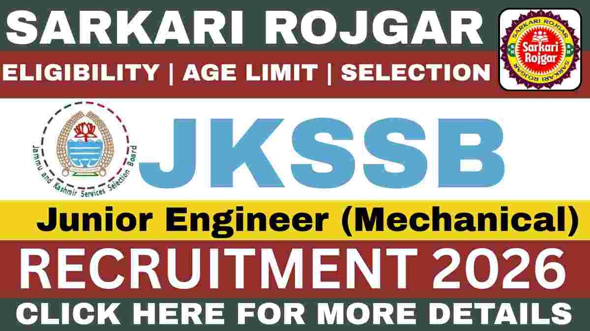 JKSSB JE Recruitment 2026