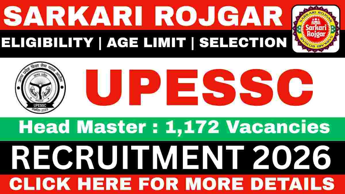 UPESSC Head Master Recruitment 2026