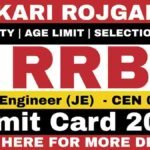 RRB JE Admit Card 2026